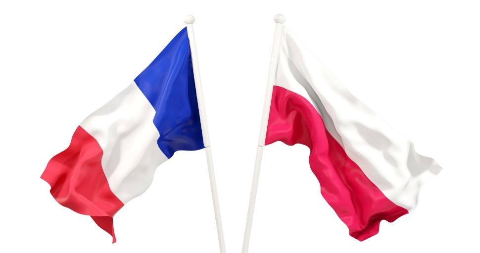 flaga francuska i polska